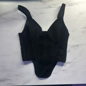 Garage knitted corset tank top